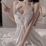 P-14 Lace Embroidery Silk Nightwear Lingerie